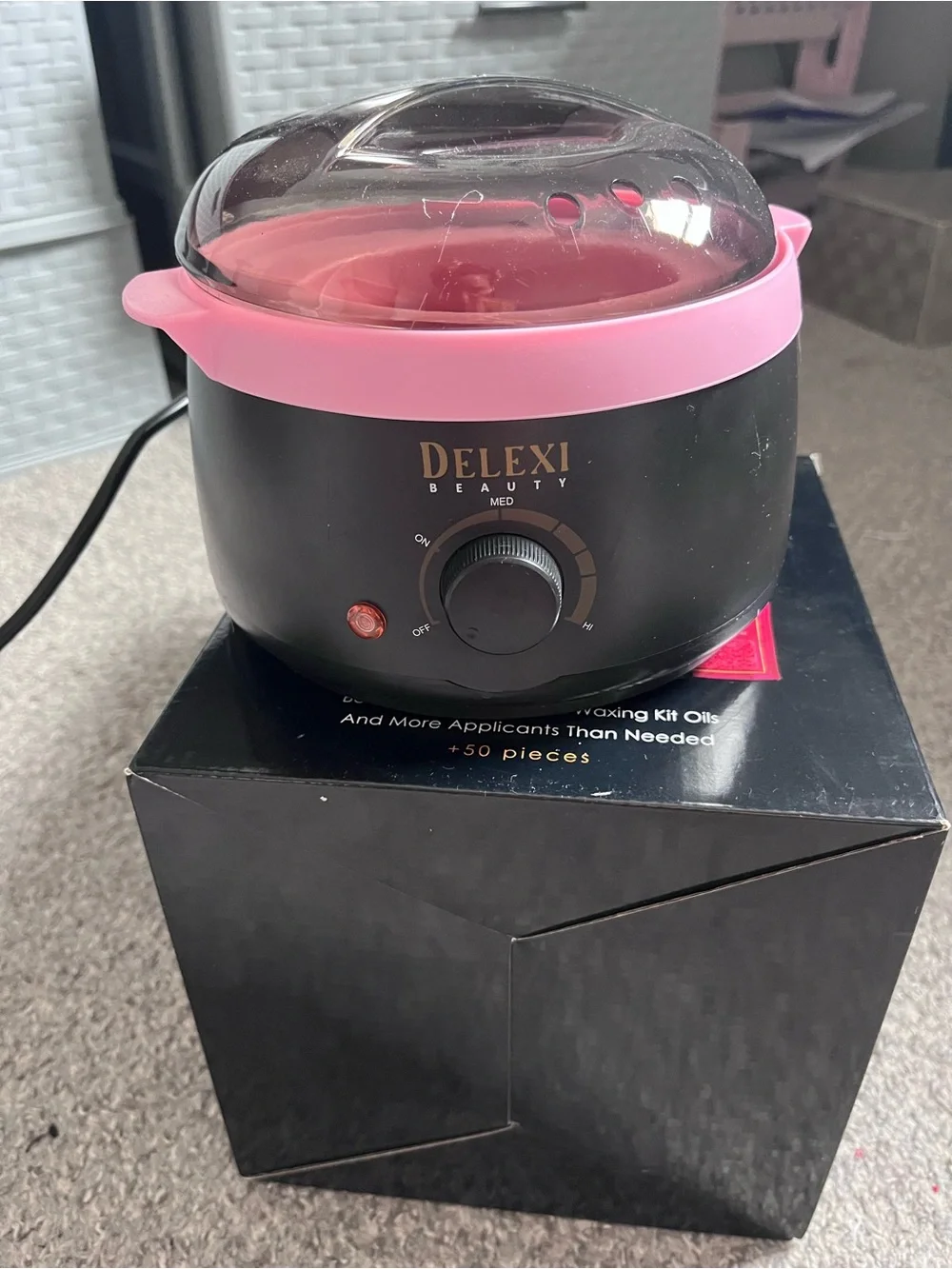 Pink & Black Wax Warmer for Home Hair Removal
